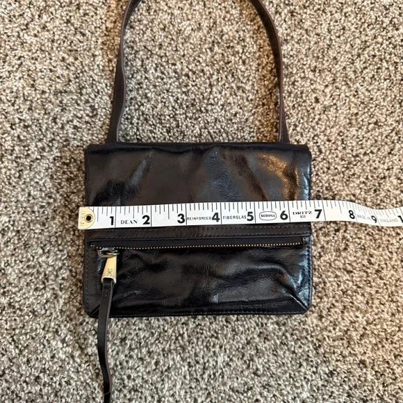 Hobo Bag Glade Crossbody Black Leather Adjustable Strap Multi Pocket - Picture 16 of 16